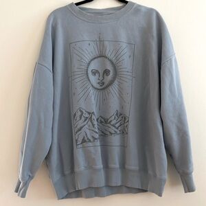 American Eagle Size L Oversized Sweatshirt with Celestial design